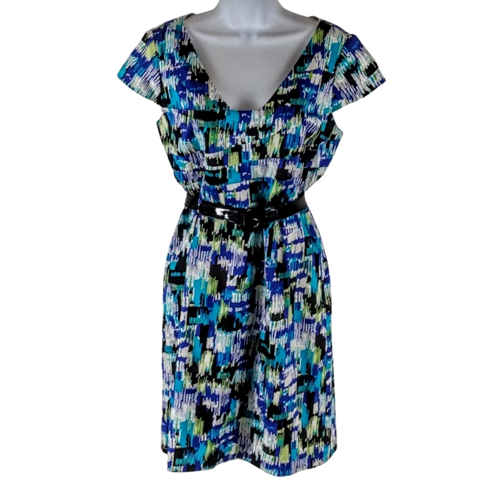 Tahari fitted shift dress